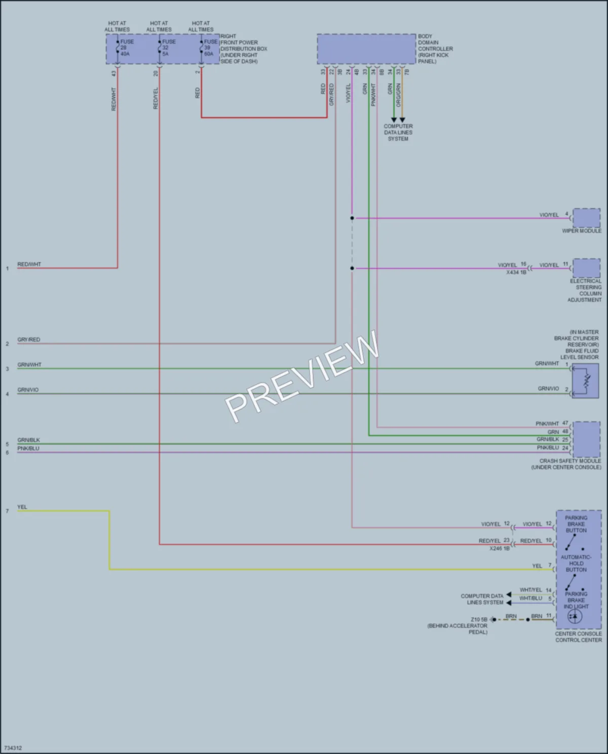 2020 BMW X7 Anti Lock Brakes wiring diagram preview