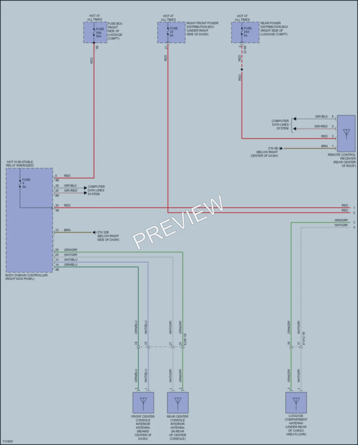 2020 BMW X7 Anti Theft wiring diagram preview