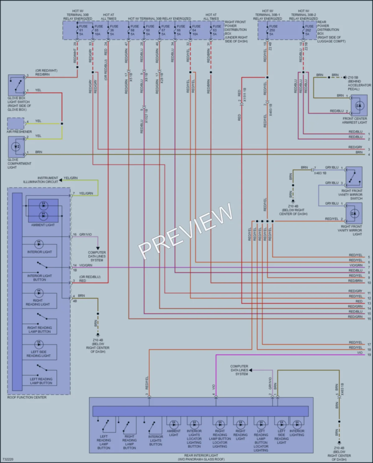 2020 BMW X7 Interior Lights wiring diagram preview
