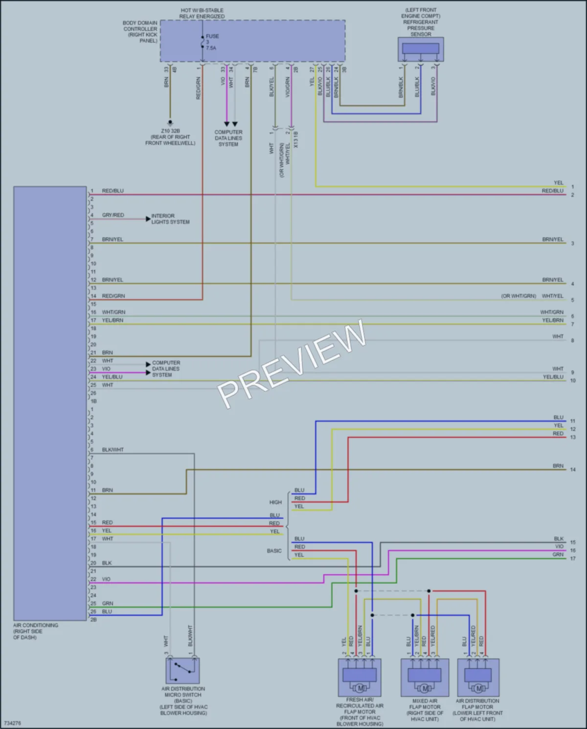 2020 BMW Z4 Air Conditioning wiring diagram preview