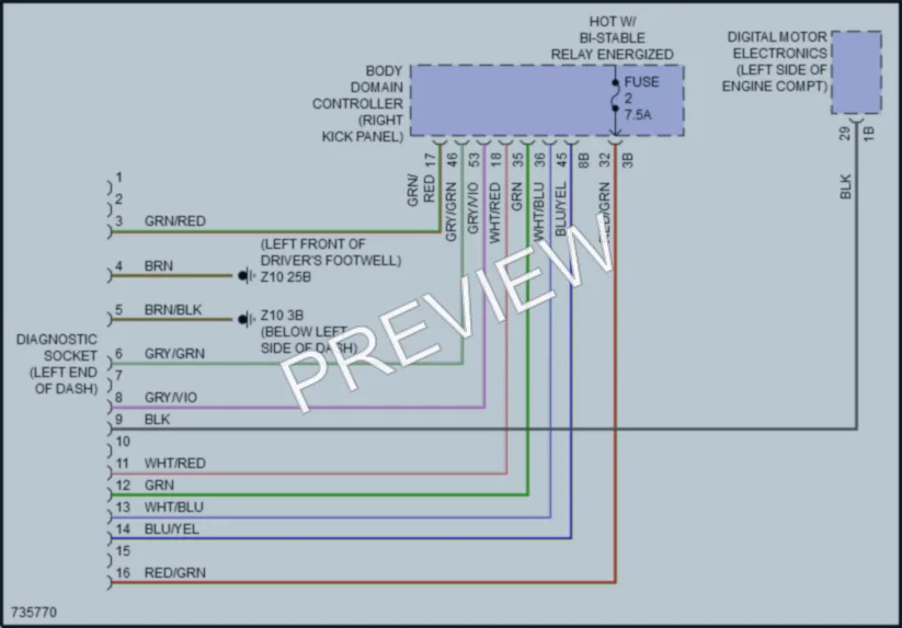 2020 BMW Z4 Computer Data Lines wiring diagram preview