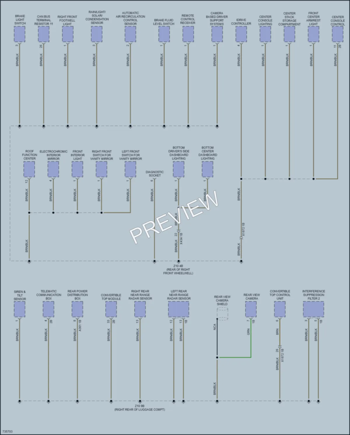 2020 BMW Z4 Ground Distribution wiring diagram preview