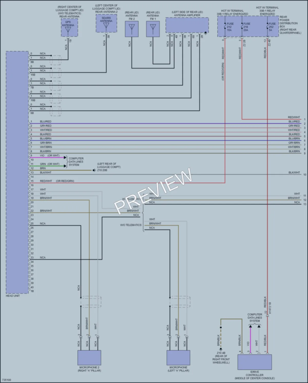 2020 BMW Z4 Radio wiring diagram preview