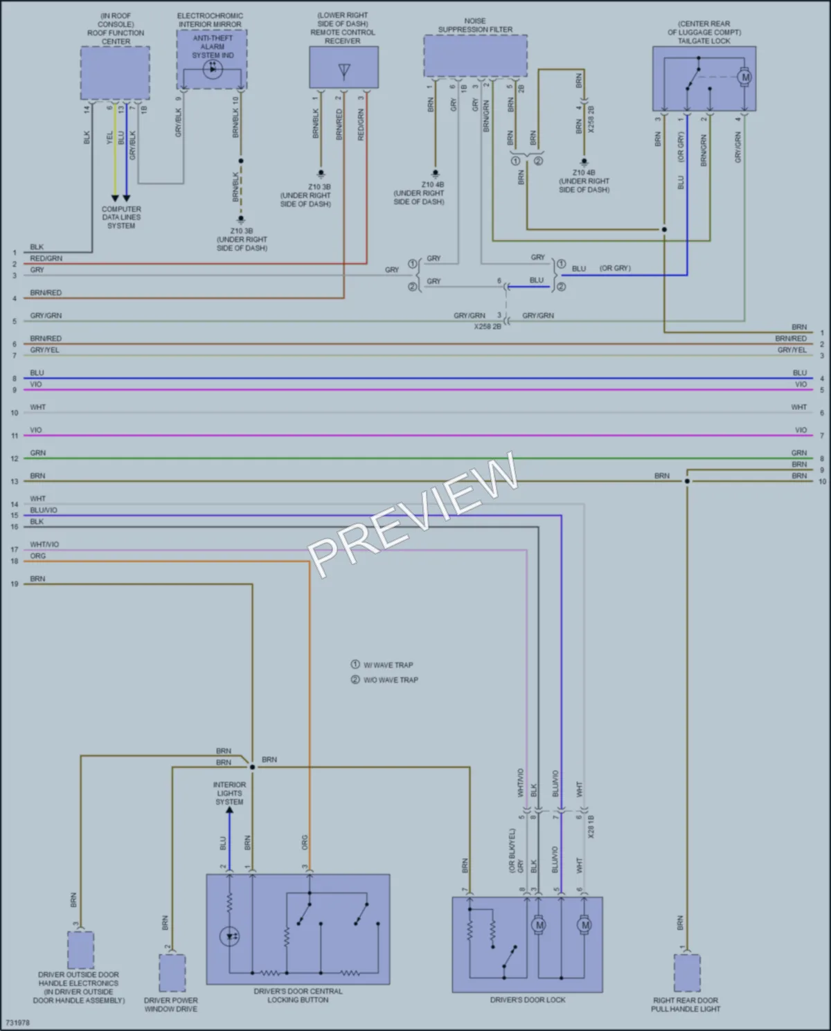 2020 BMW i3 Anti Theft wiring diagram preview