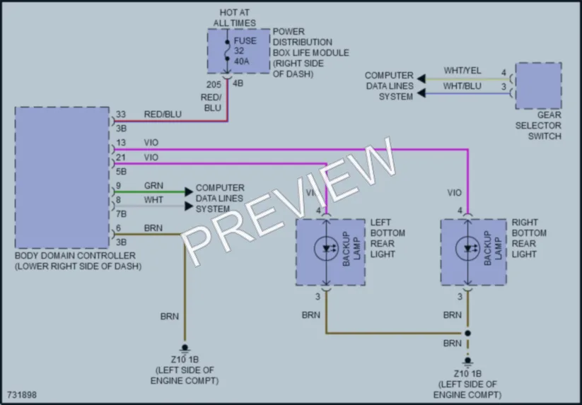 2020 BMW S Exterior Lights wiring diagram preview
