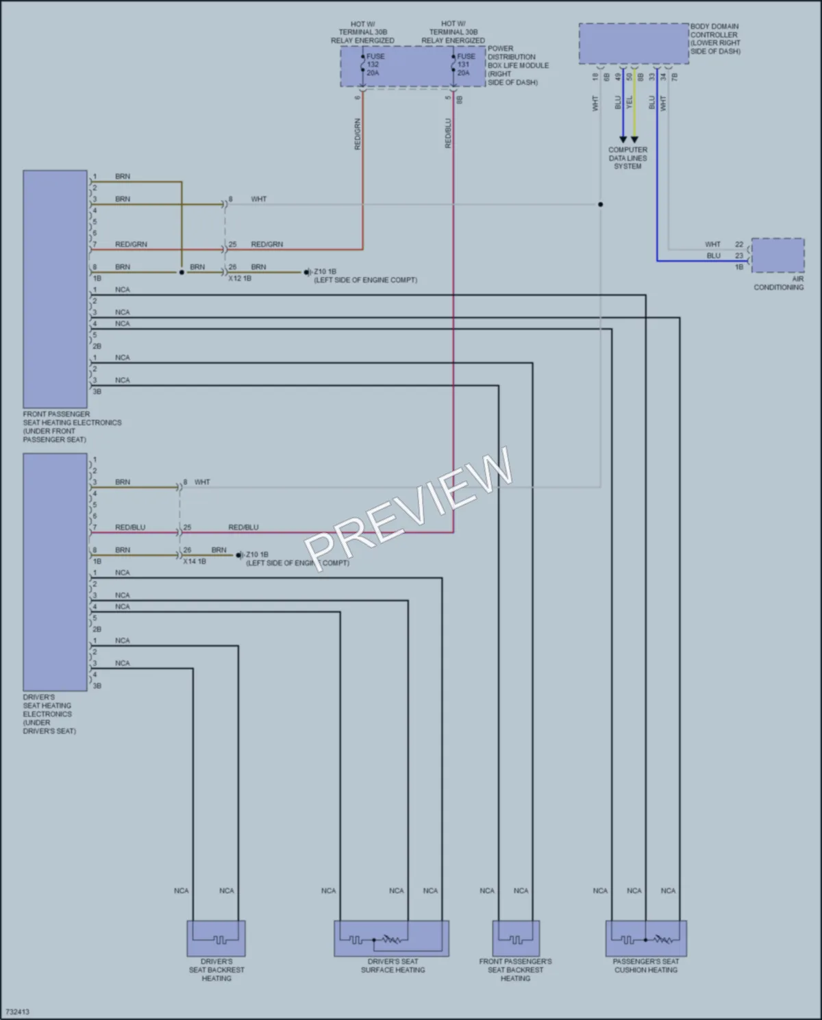 2020 BMW S Power Seats wiring diagram preview