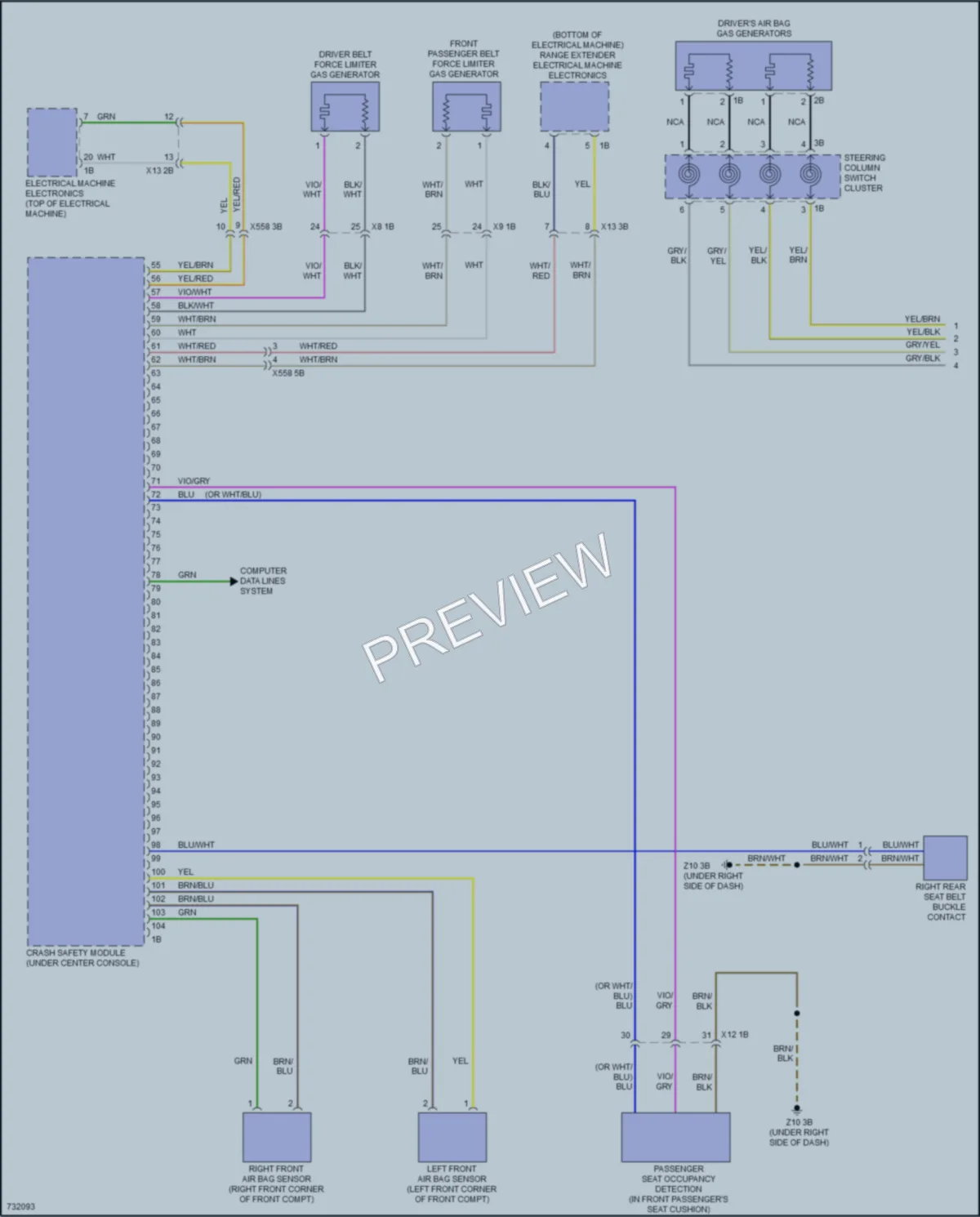 2020 BMW S Supplemental Restraints wiring diagram preview