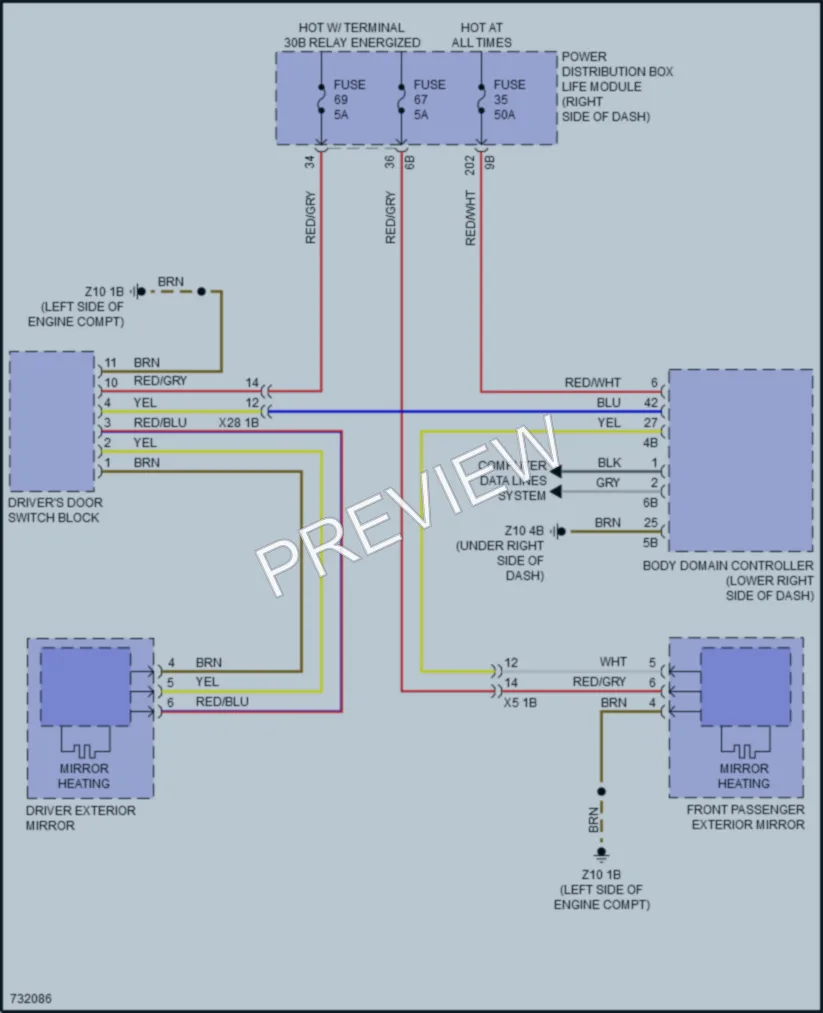 2020 BMW i3s Defoggers wiring diagram preview