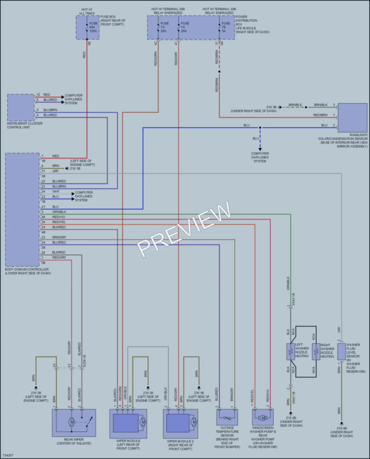 2020 BMW S Wiper Washer wiring diagram preview