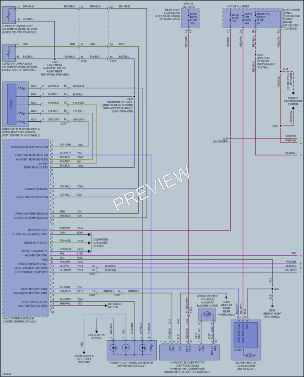 2020 Buick Enclave Air Conditioning wiring diagram preview