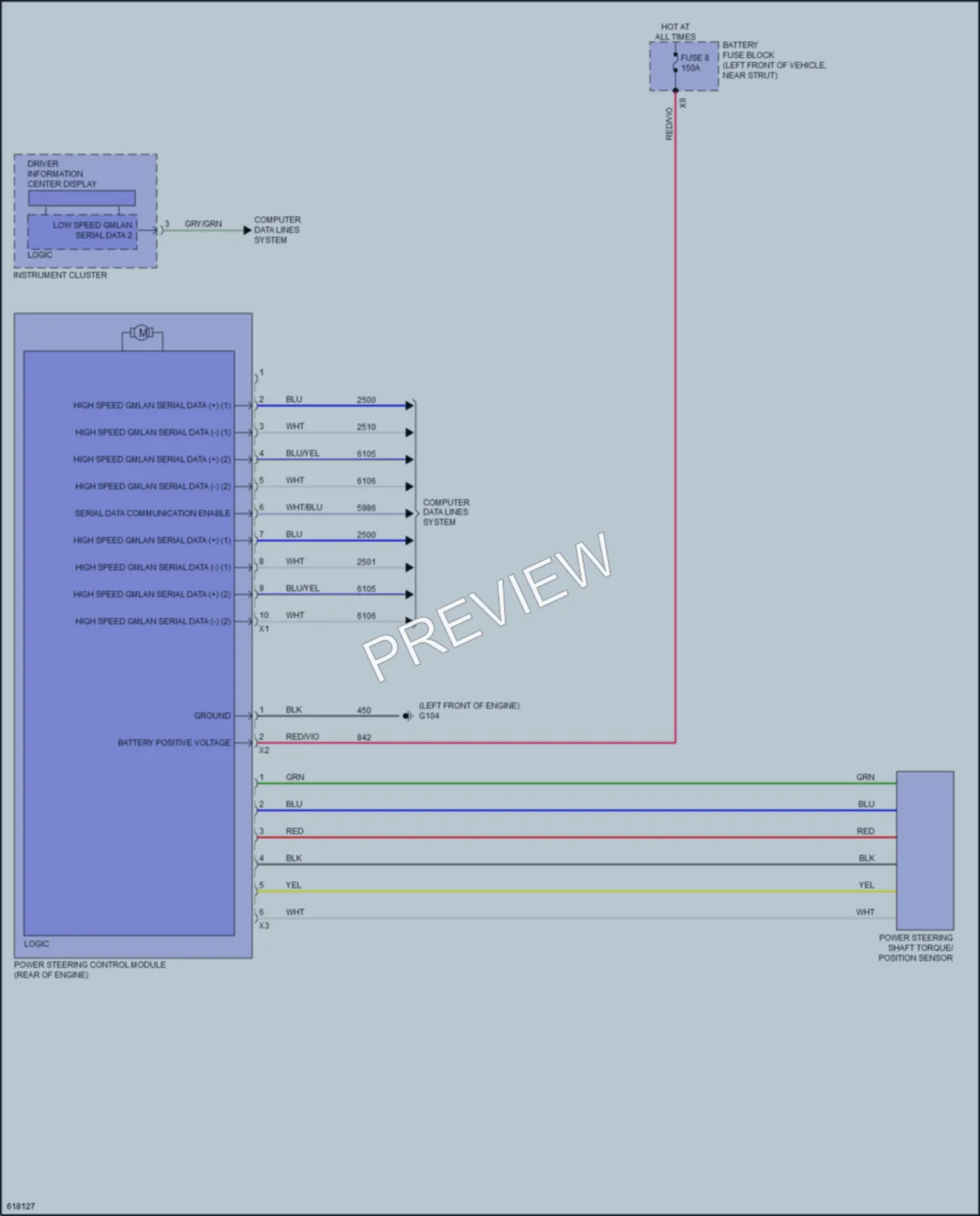 2020 Buick Enclave Electronic Power Steering wiring diagram preview