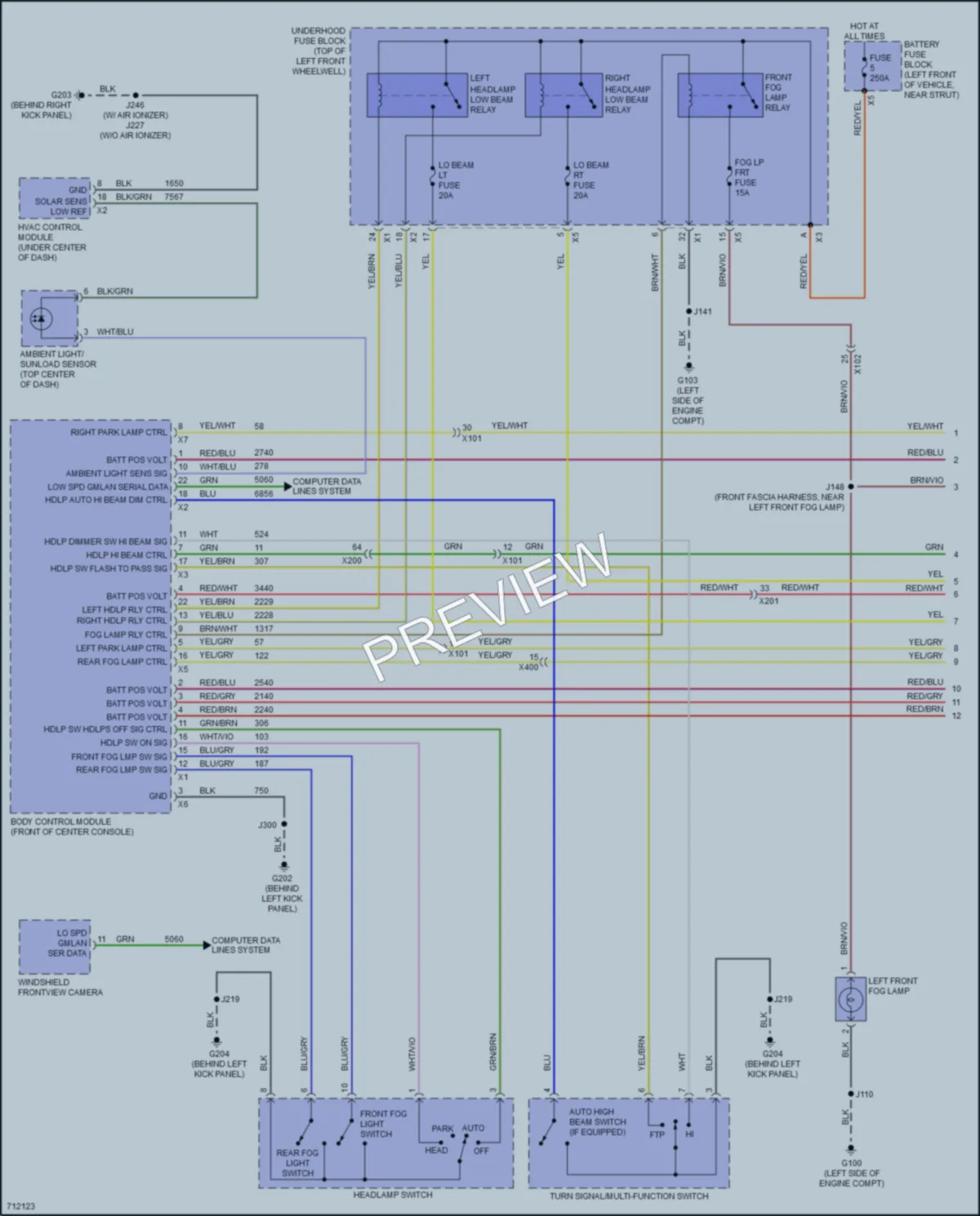 2020 Buick Enclave Headlights wiring diagram preview