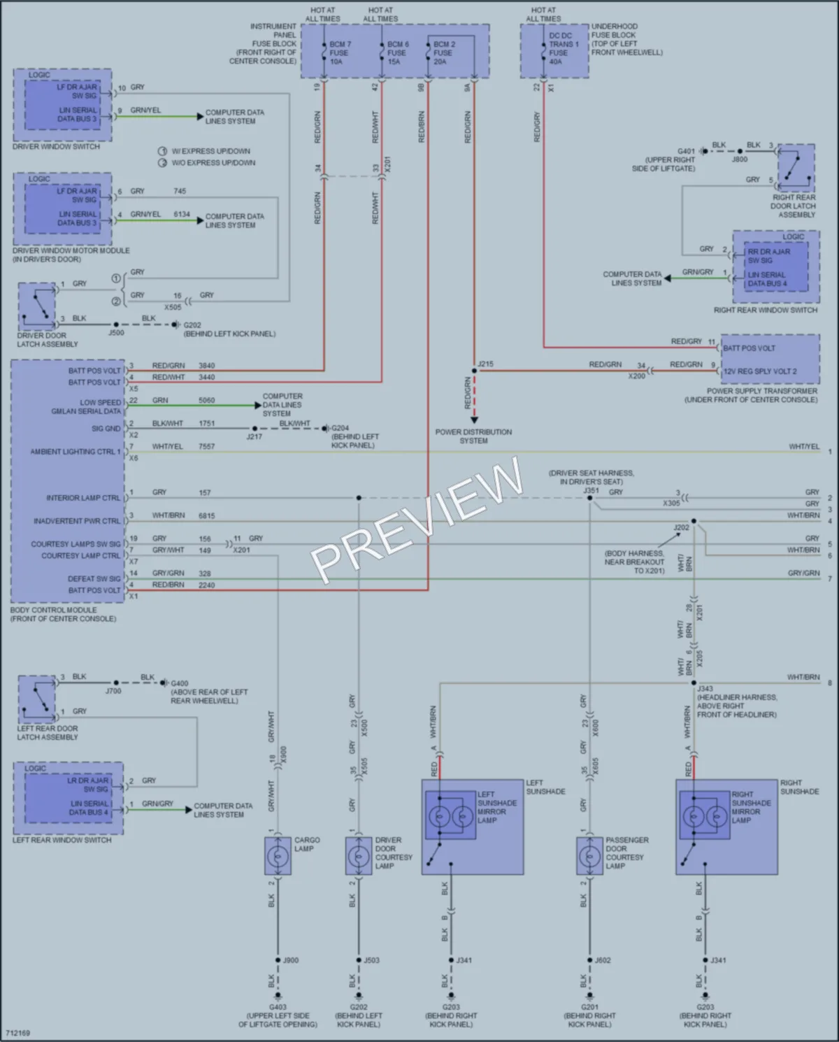 2020 Buick Enclave Interior Lights wiring diagram preview