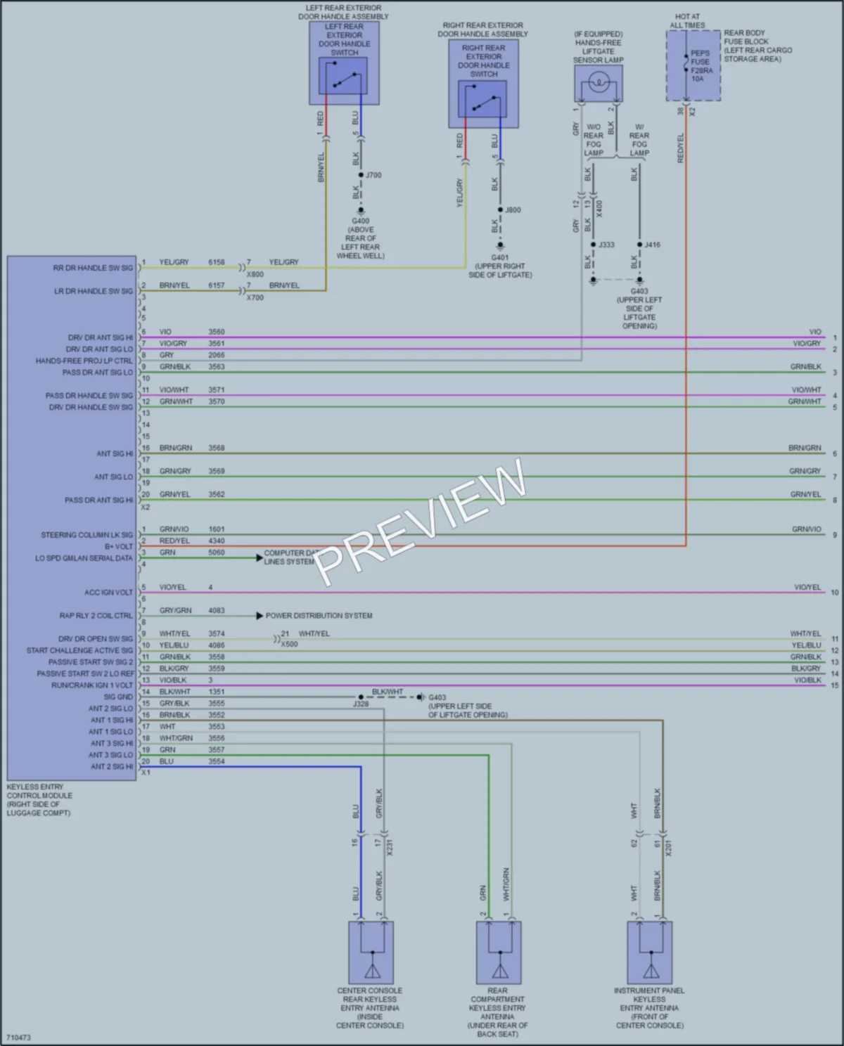 2020 Buick Enclave Power Door Locks wiring diagram preview