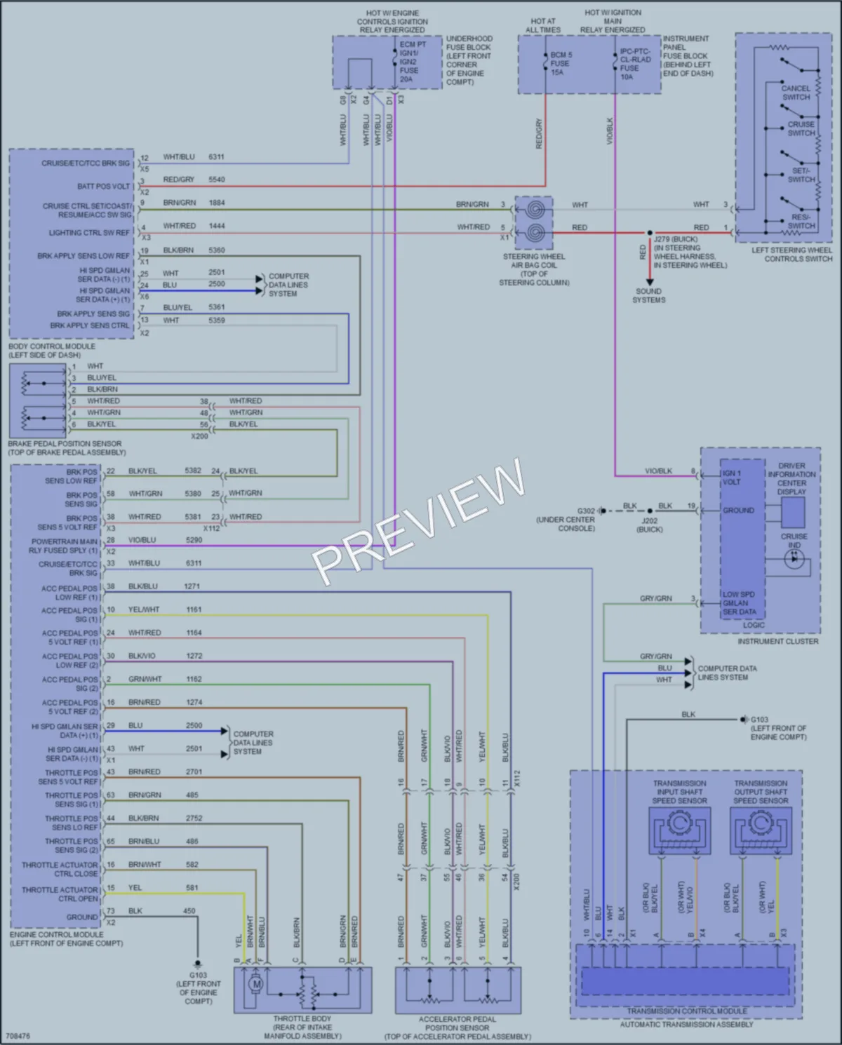 2020 Buick Encore Cruise Control wiring diagram preview
