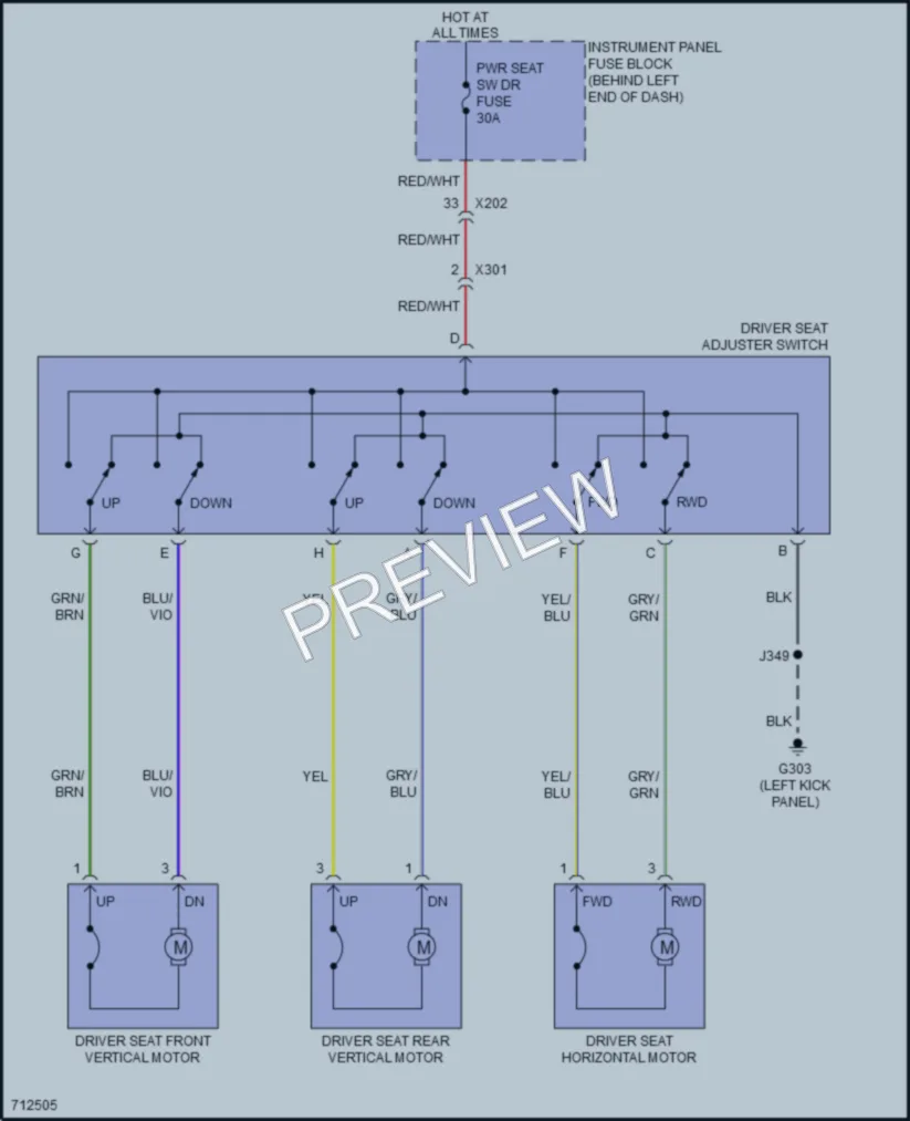 2020 Buick Encore Power Seats wiring diagram preview