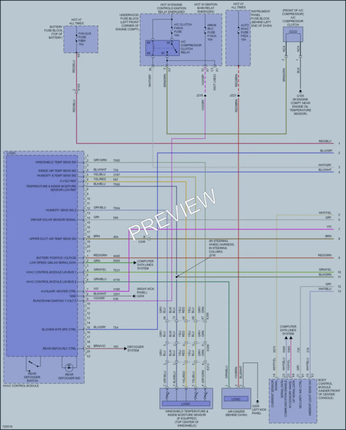 2020 Buick EncoreGX Air Conditioning wiring diagram preview