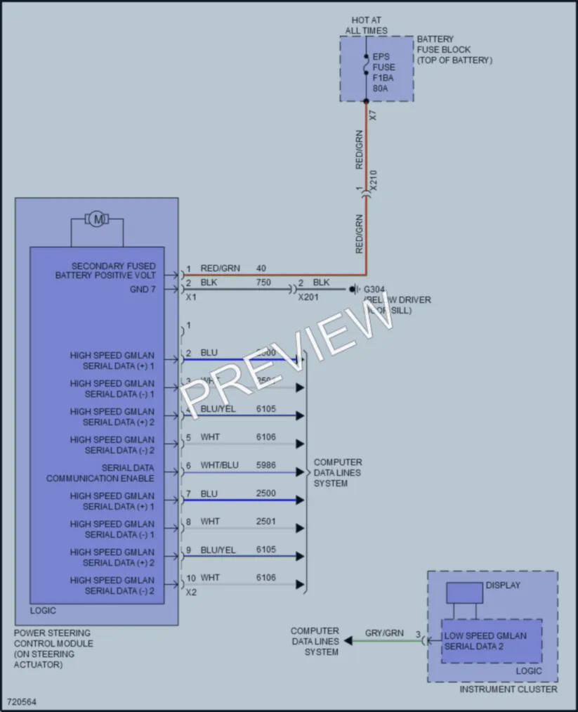 2020 Buick EncoreGX Electronic Power Steering wiring diagram preview