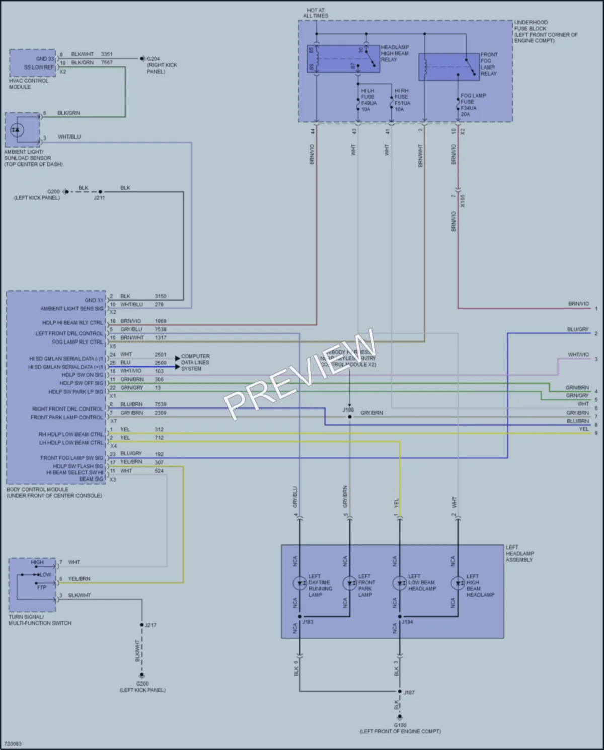 2020 Buick EncoreGX Headlights wiring diagram preview