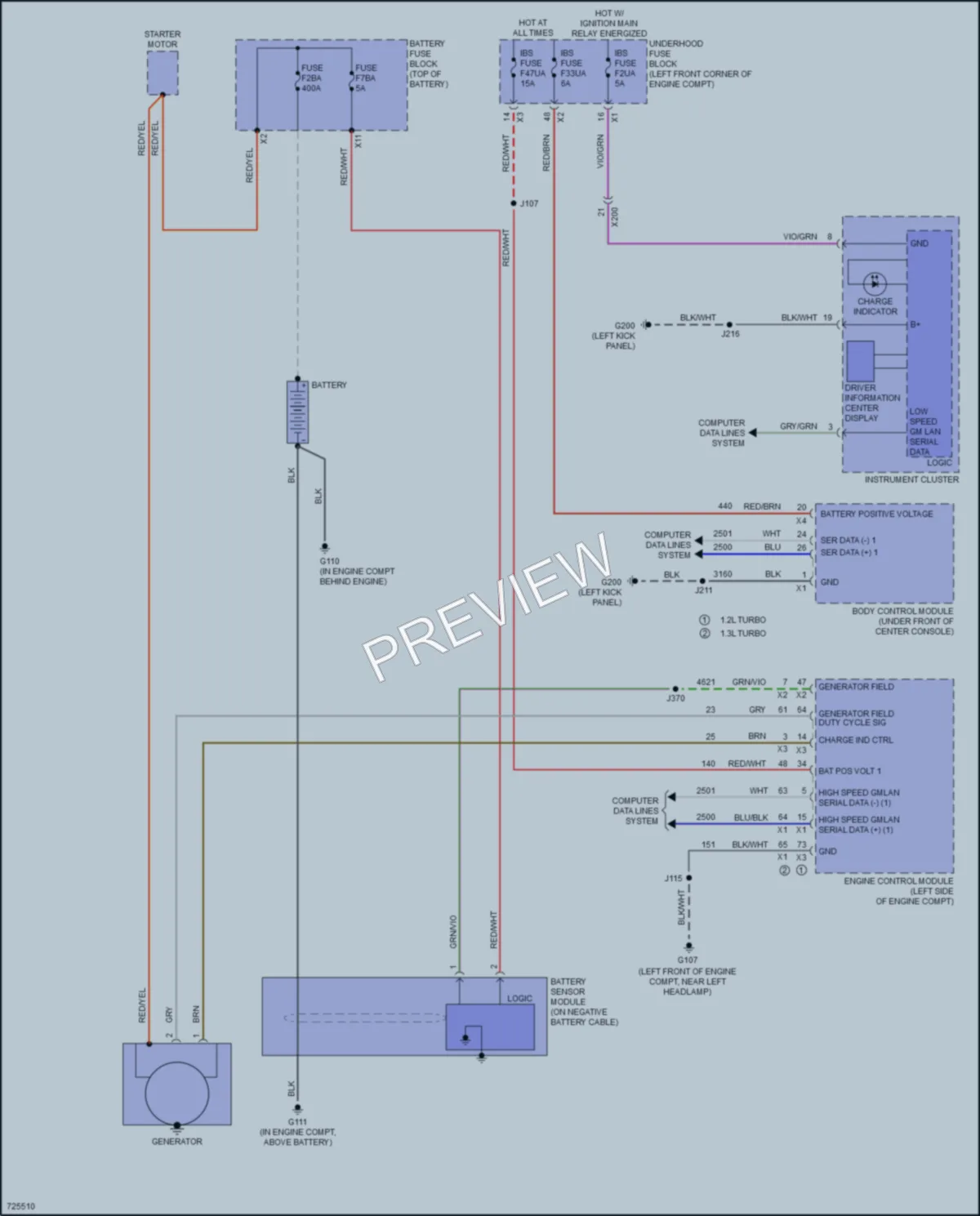 2020 Buick EncoreGX Starting Charging wiring diagram preview