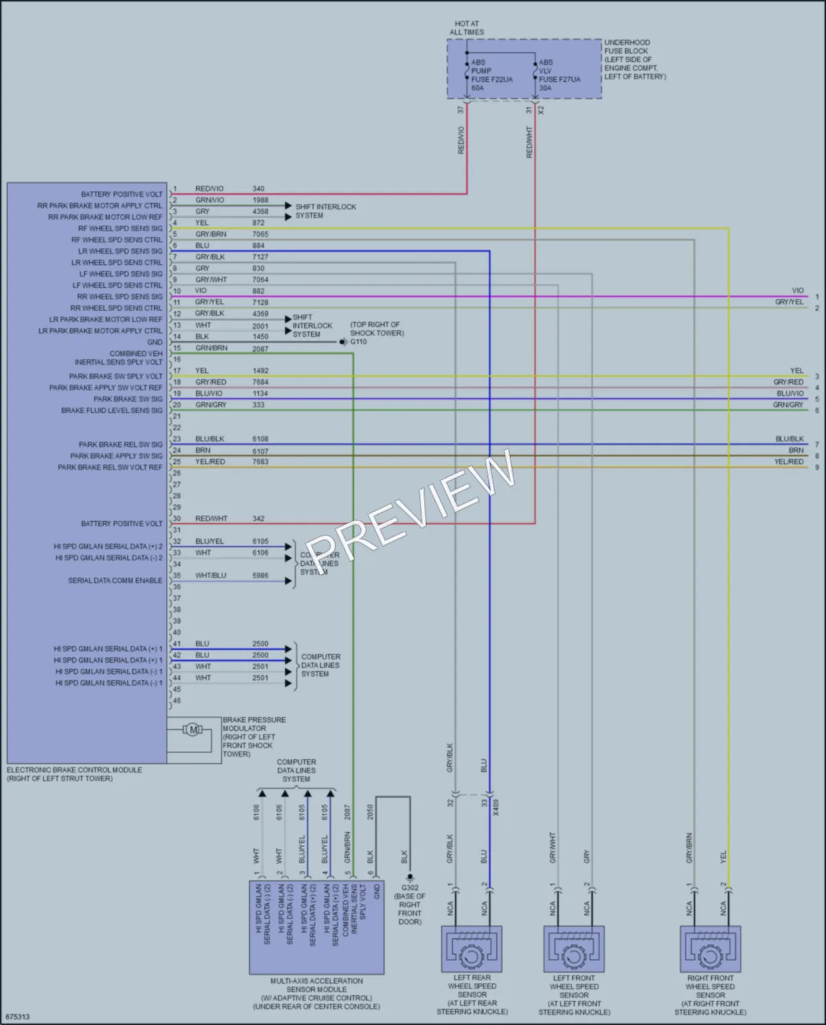 2020 Buick Envision Anti Lock Brakes wiring diagram preview