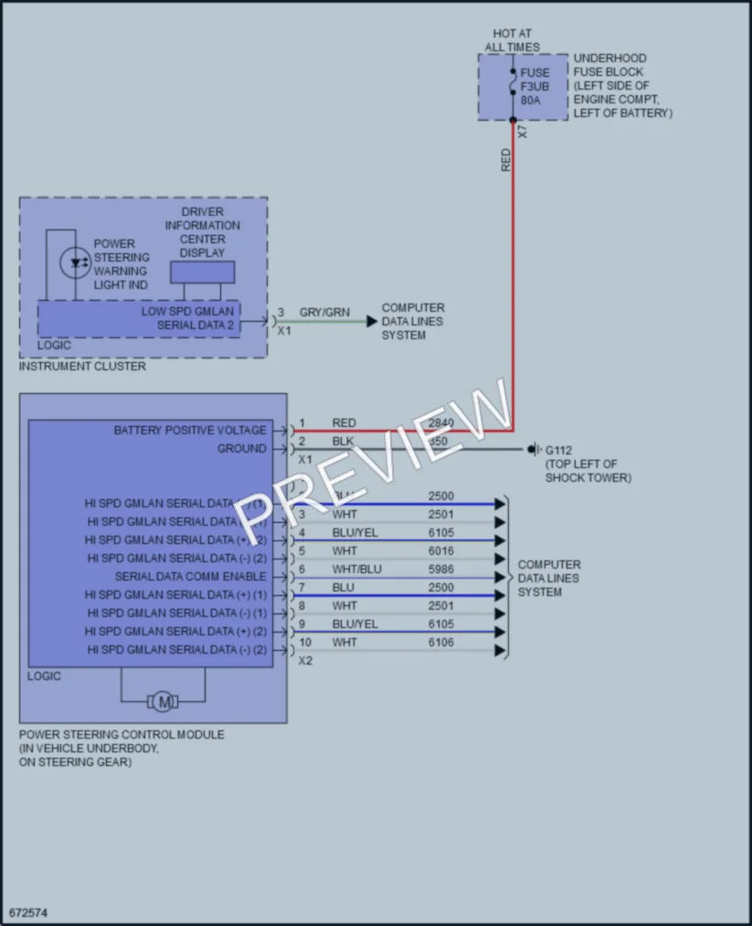 2020 Buick Envision Electronic Power Steering wiring diagram preview