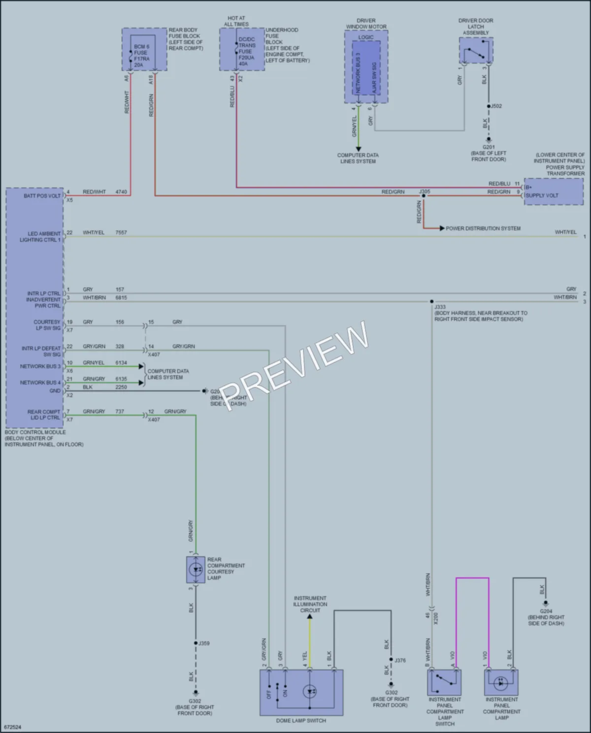 2020 Buick Envision Interior Lights wiring diagram preview