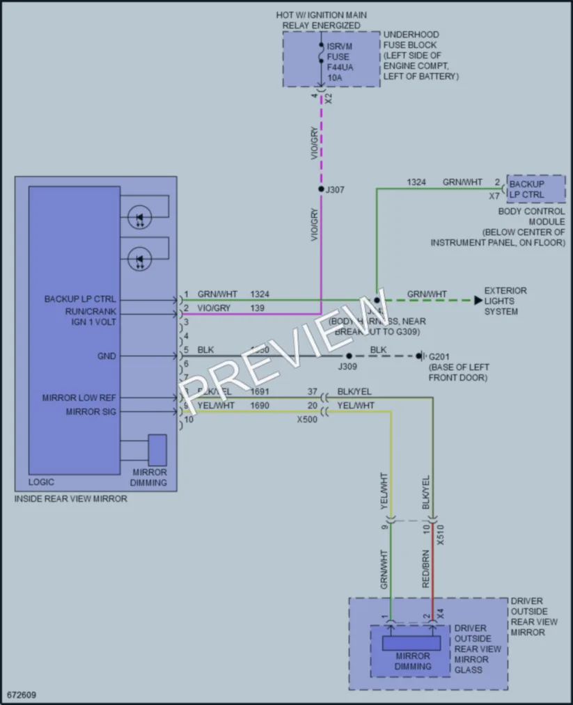 2020 Buick Envision Power Mirrors wiring diagram preview