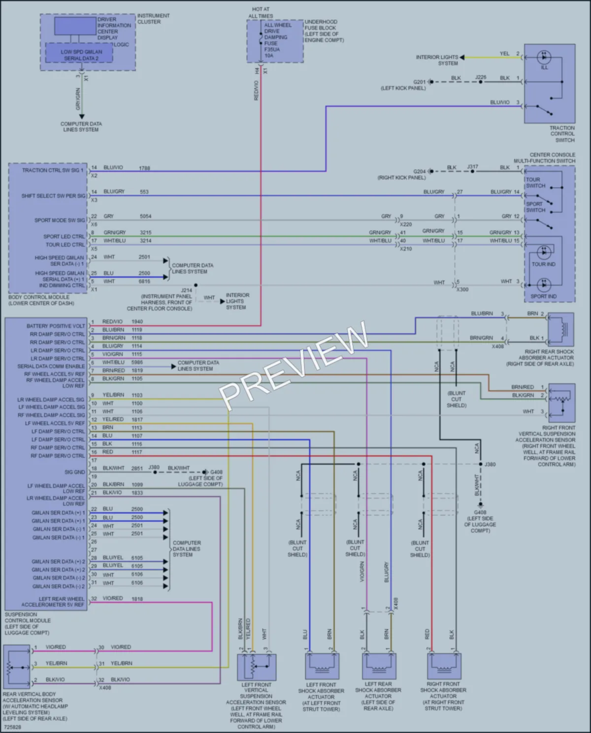 2020 Buick RegalSportback Electronic Suspension wiring diagram preview