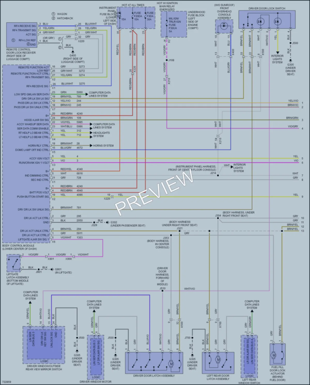 2020 Buick RegalSportback Power Door Locks wiring diagram preview