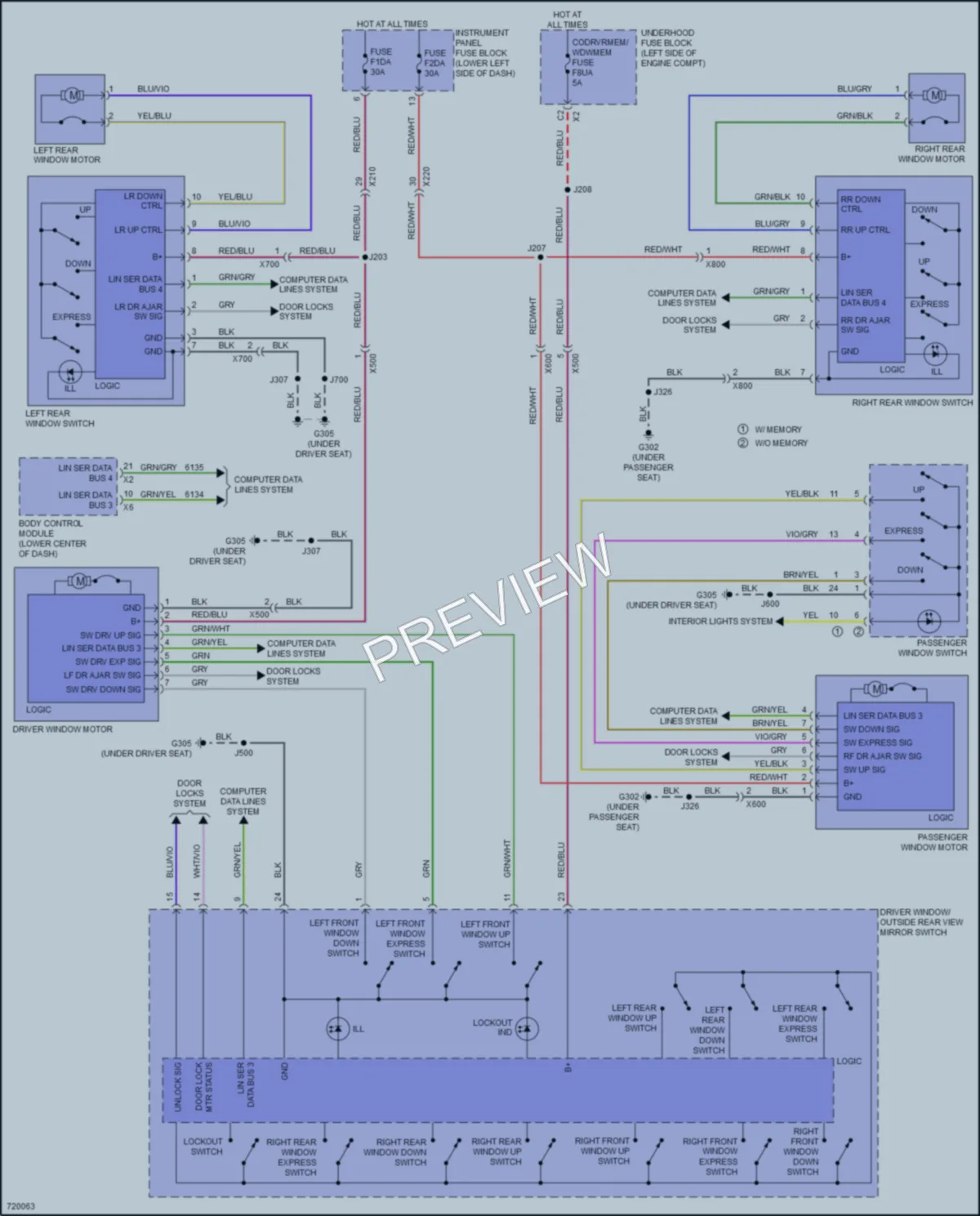 2020 Buick RegalSportback Power Windows wiring diagram preview