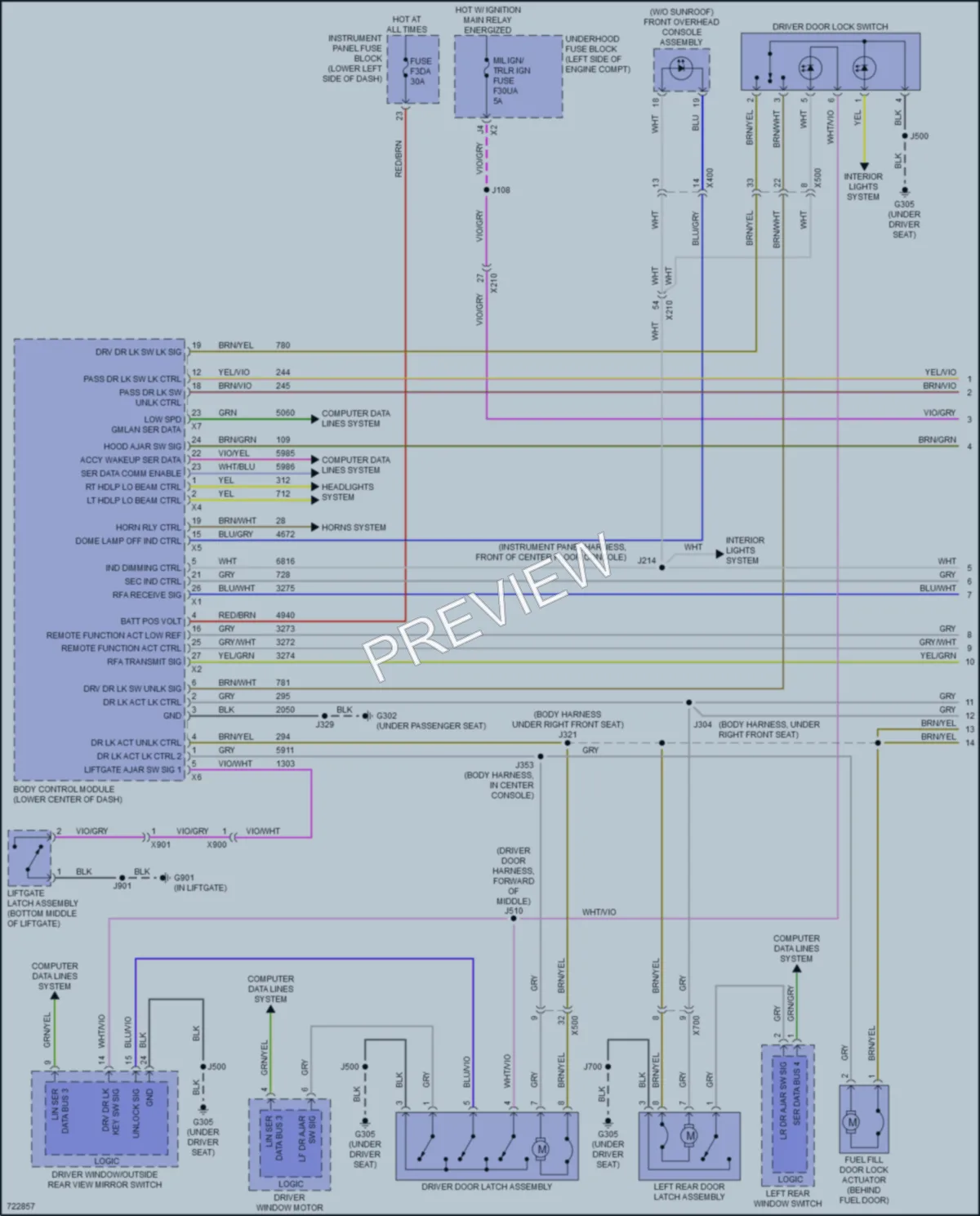 2020 Buick RegalTourX Power Door Locks wiring diagram preview