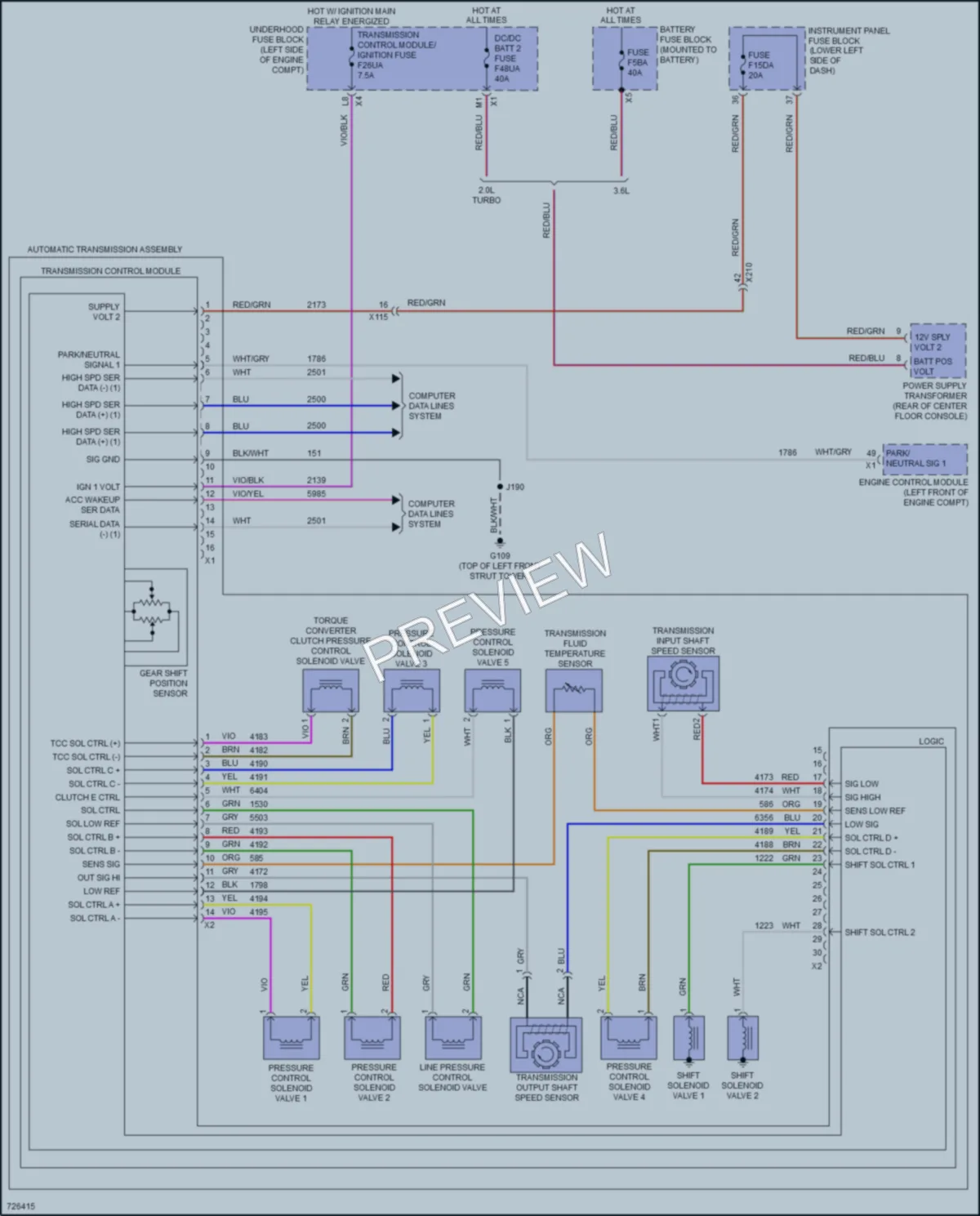 2020 Buick RegalTourX Transmission wiring diagram preview