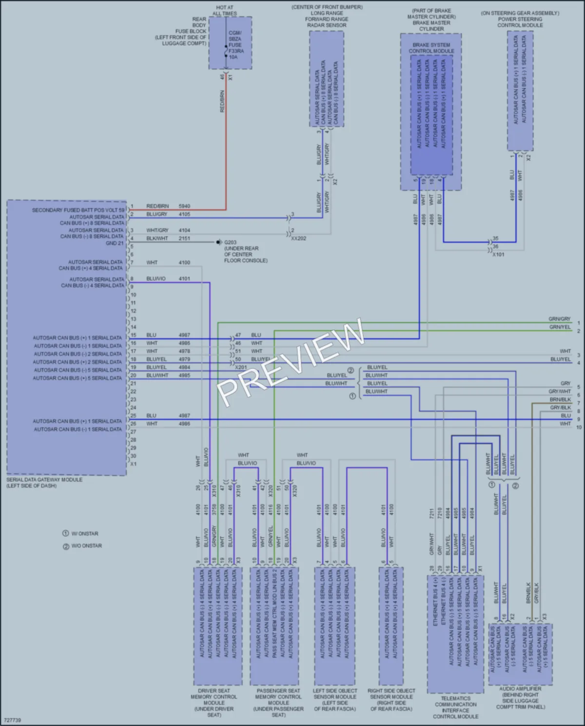 2020 Cadillac CT4 Computer Data Lines wiring diagram preview