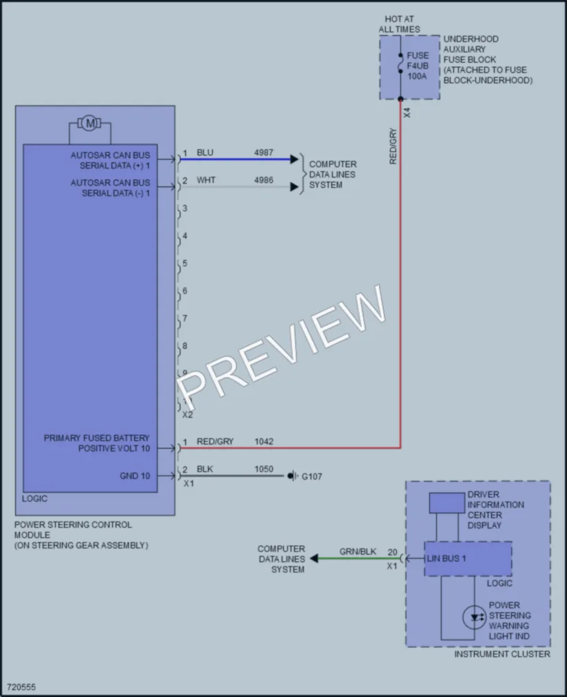 2020 Cadillac CT4 Electronic Power Steering wiring diagram preview