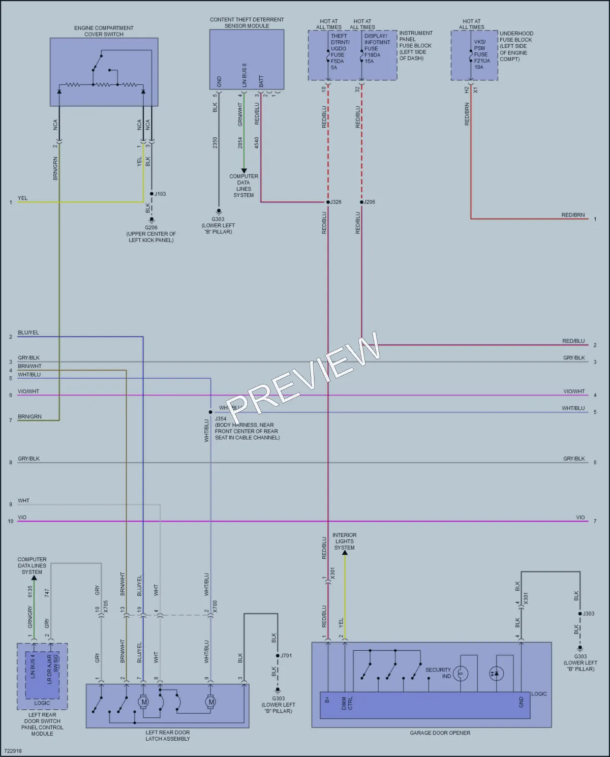 2020 Cadillac CT4 Power Door Locks wiring diagram preview