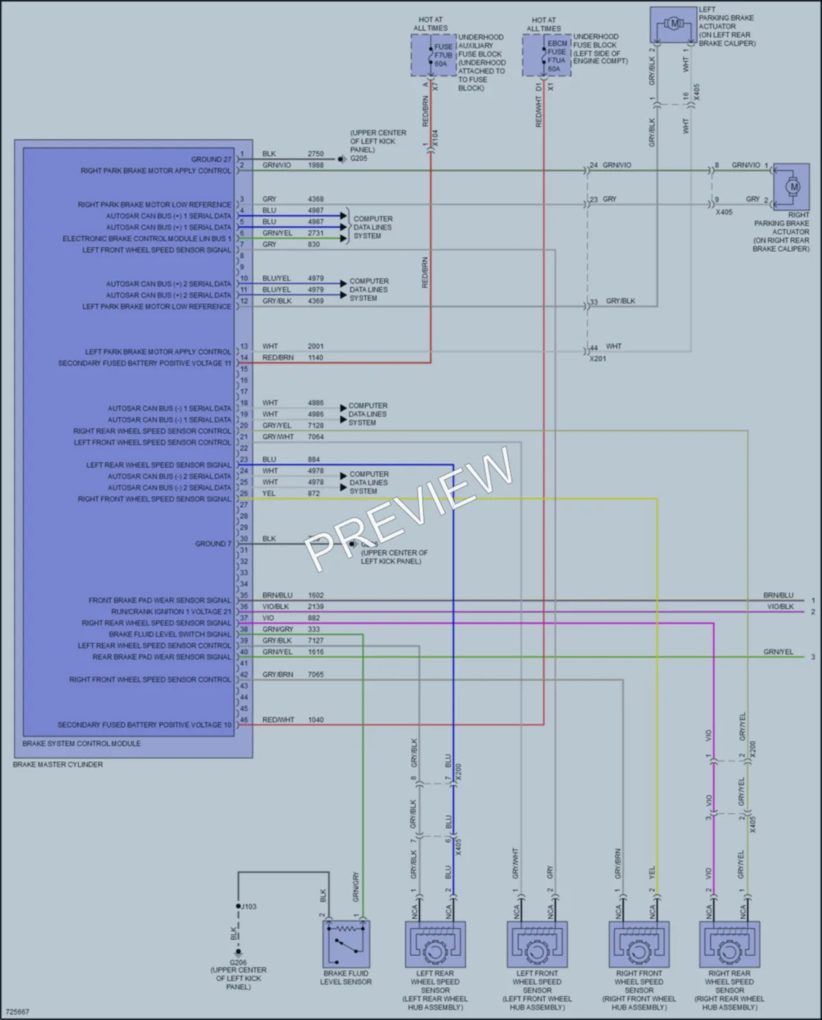 2020 Cadillac CT4V Anti Lock Brakes wiring diagram preview