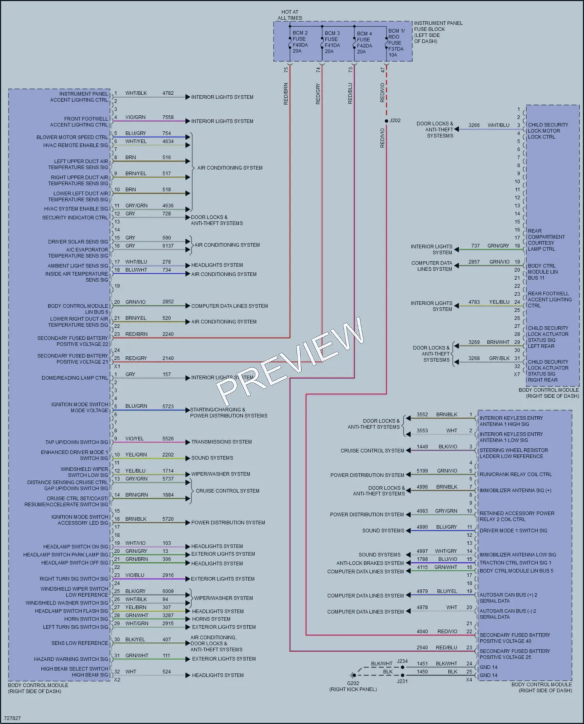 2020 Cadillac CT4V Body Control Modules wiring diagram preview