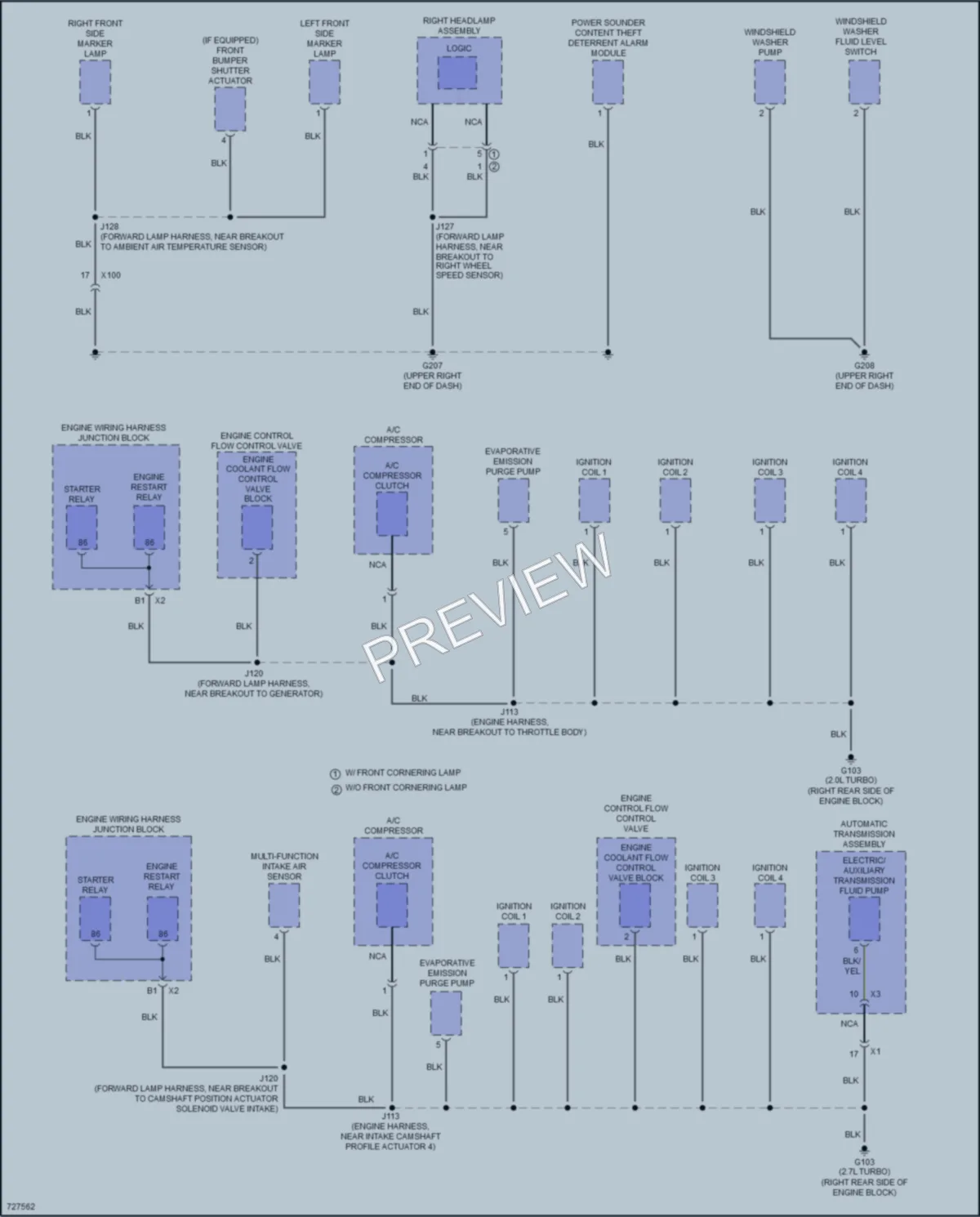2020 Cadillac CT4V Ground Distribution wiring diagram preview
