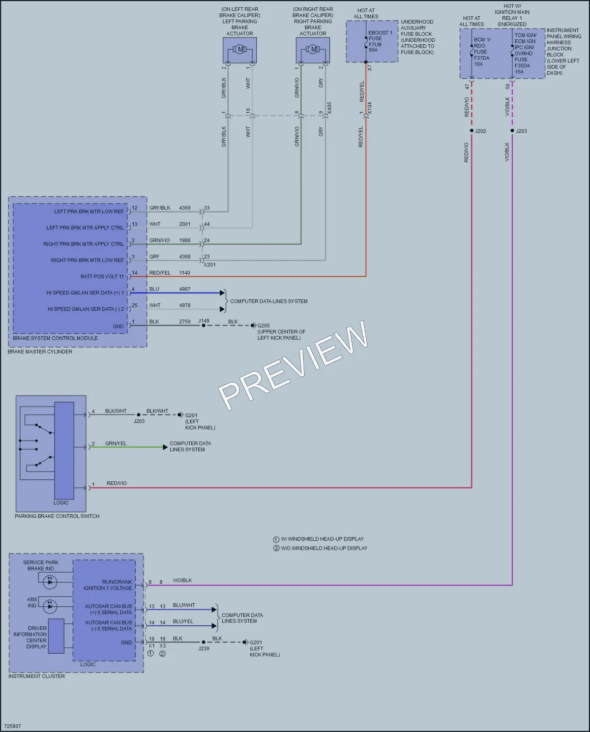 2020 Cadillac CT4V Shift Interlock wiring diagram preview