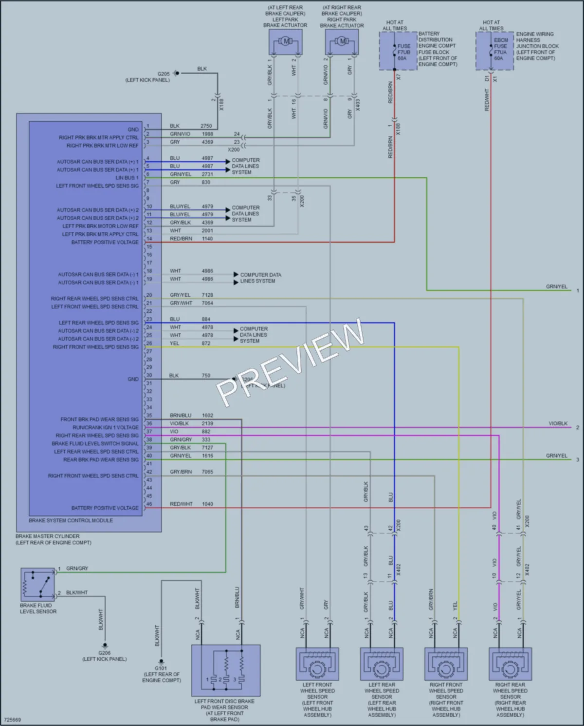 2020 Cadillac CT5 Anti Lock Brakes wiring diagram preview