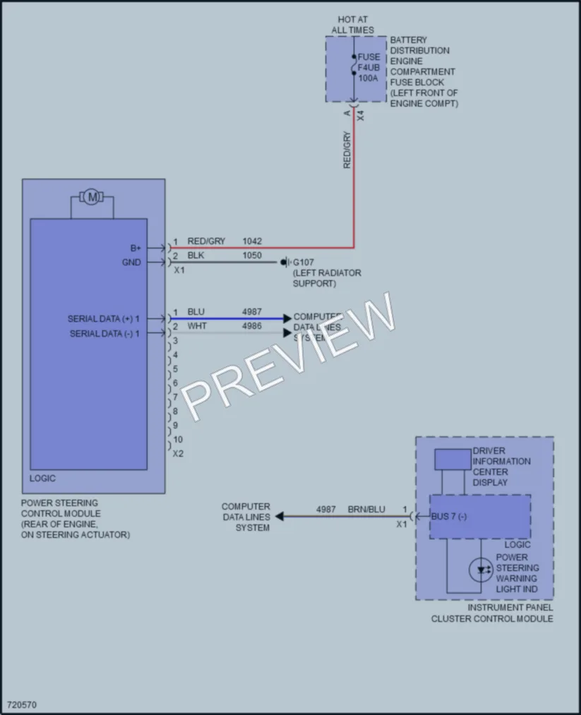 2020 Cadillac CT5 Electronic Power Steering wiring diagram preview