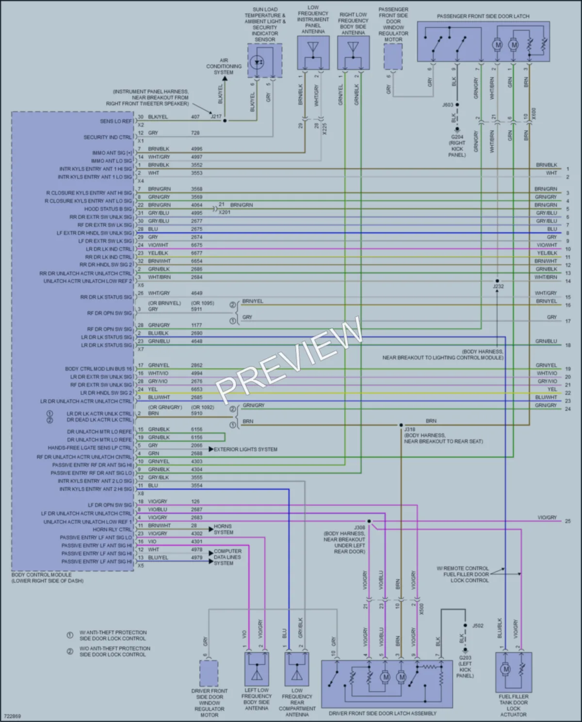 2020 Cadillac CT5 Power Door Locks wiring diagram preview