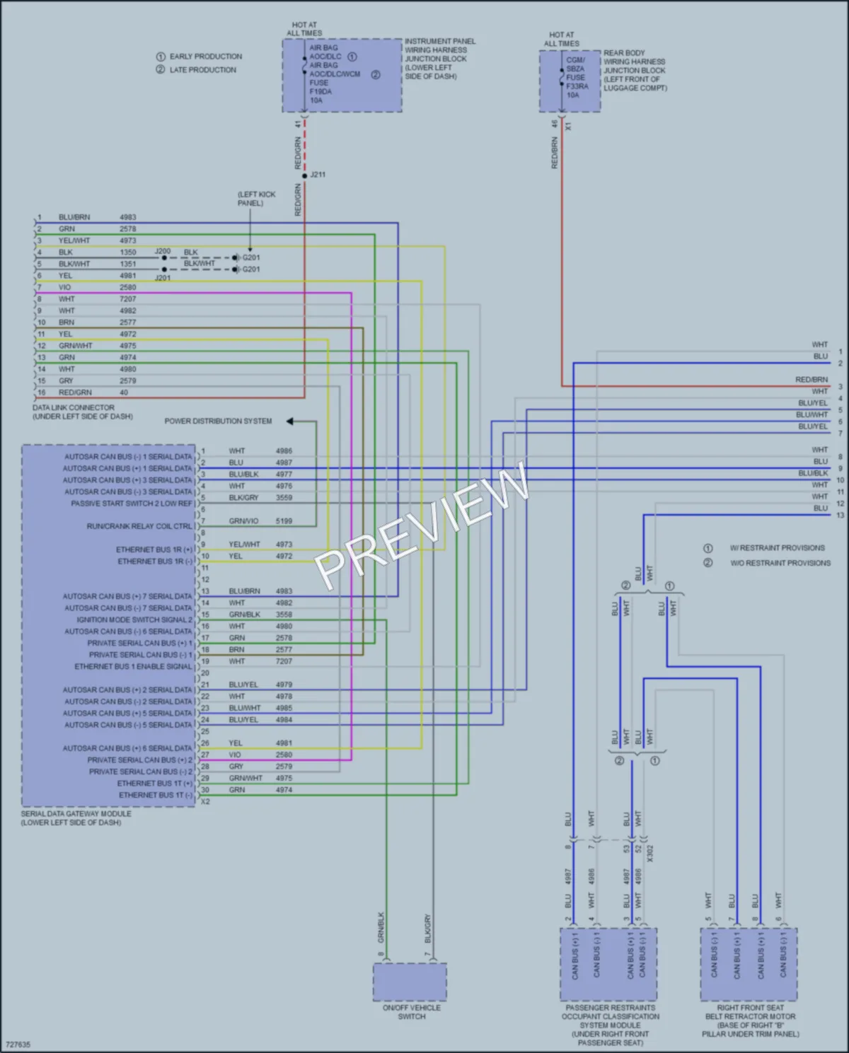 2020 Cadillac CT5V Computer Data Lines wiring diagram preview