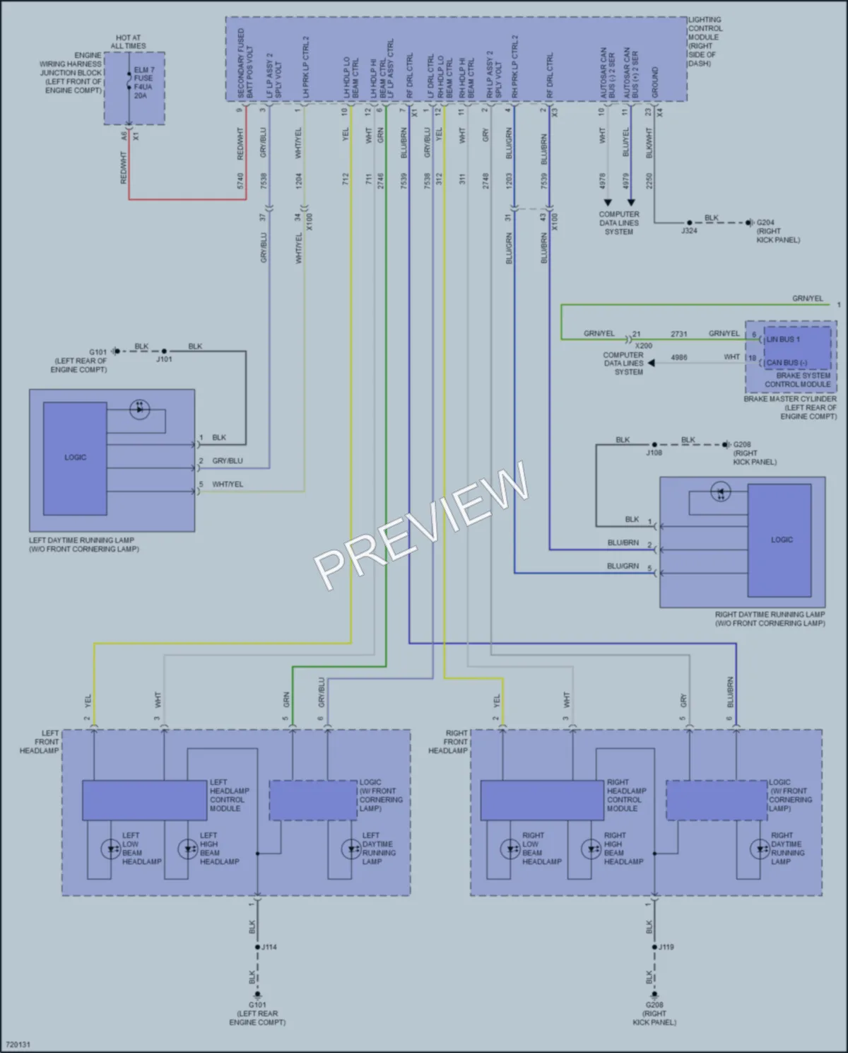 2020 Cadillac CT5V Headlights wiring diagram preview