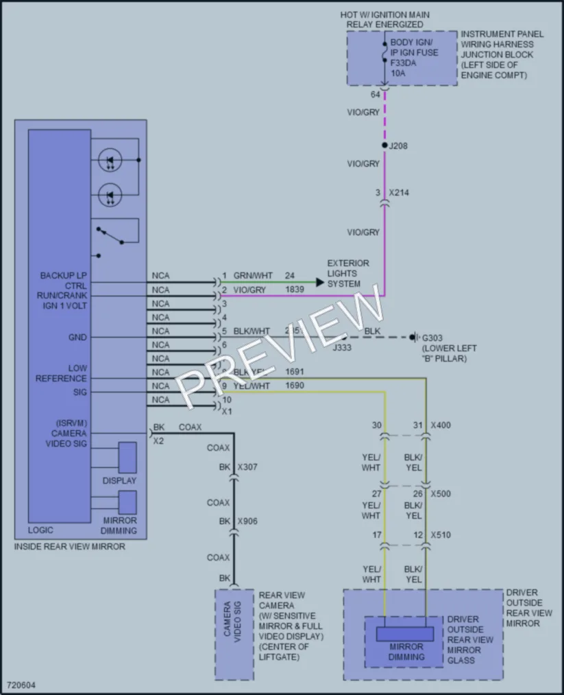 2020 Cadillac CT5V Power Mirrors wiring diagram preview