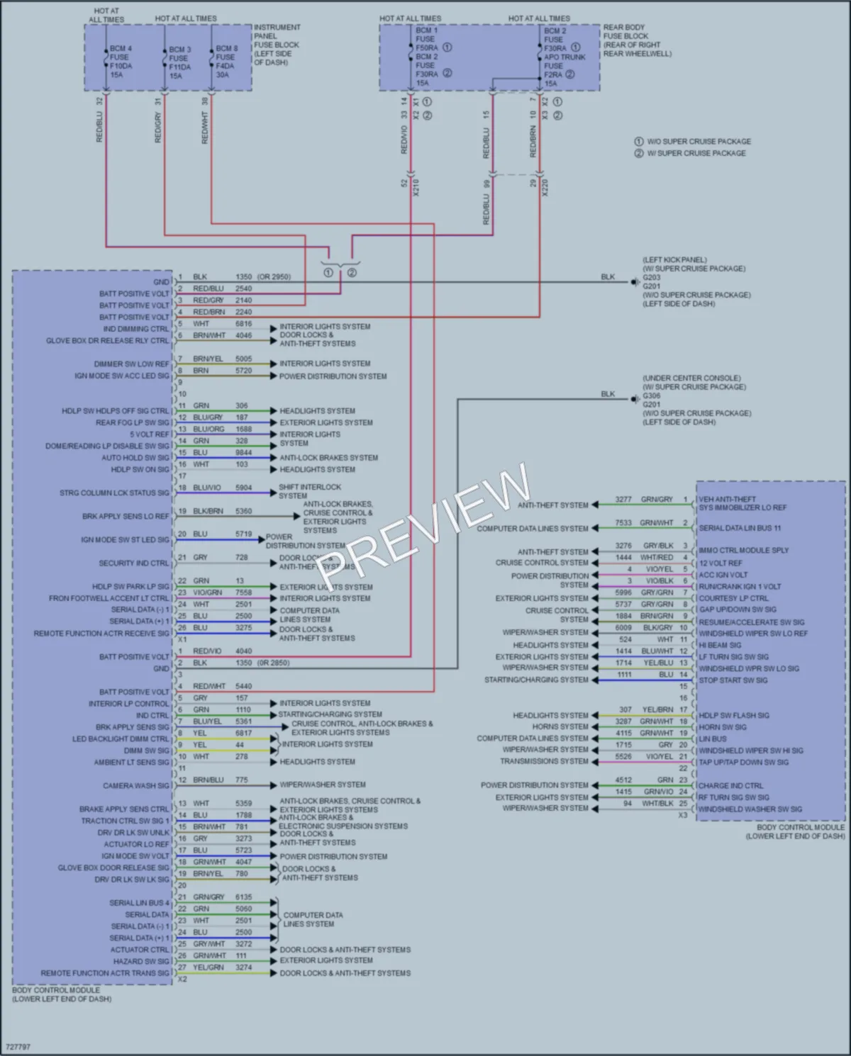 2020 Cadillac CT6V Body Control Modules wiring diagram preview