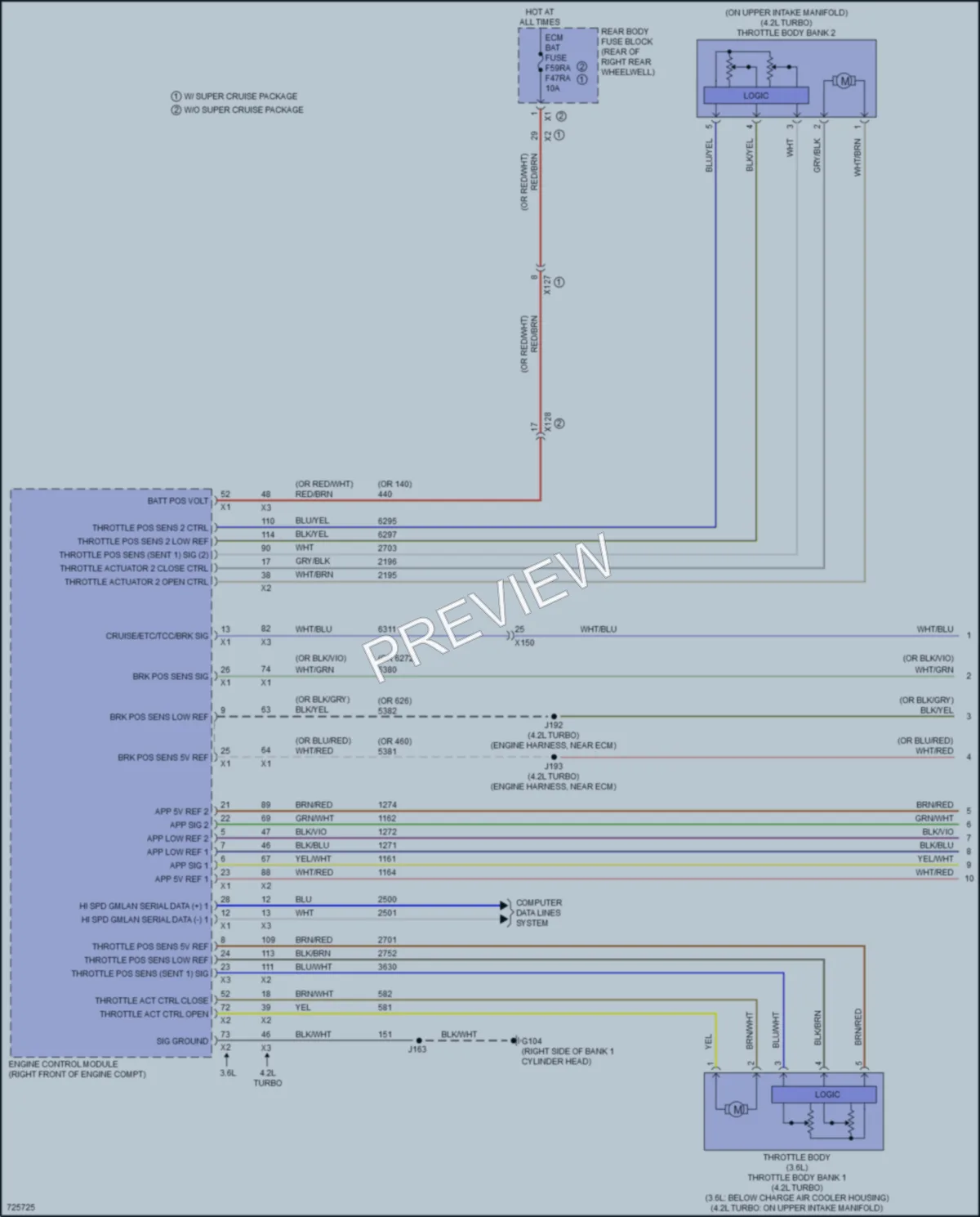 2020 Cadillac CT6V Cruise Control wiring diagram preview