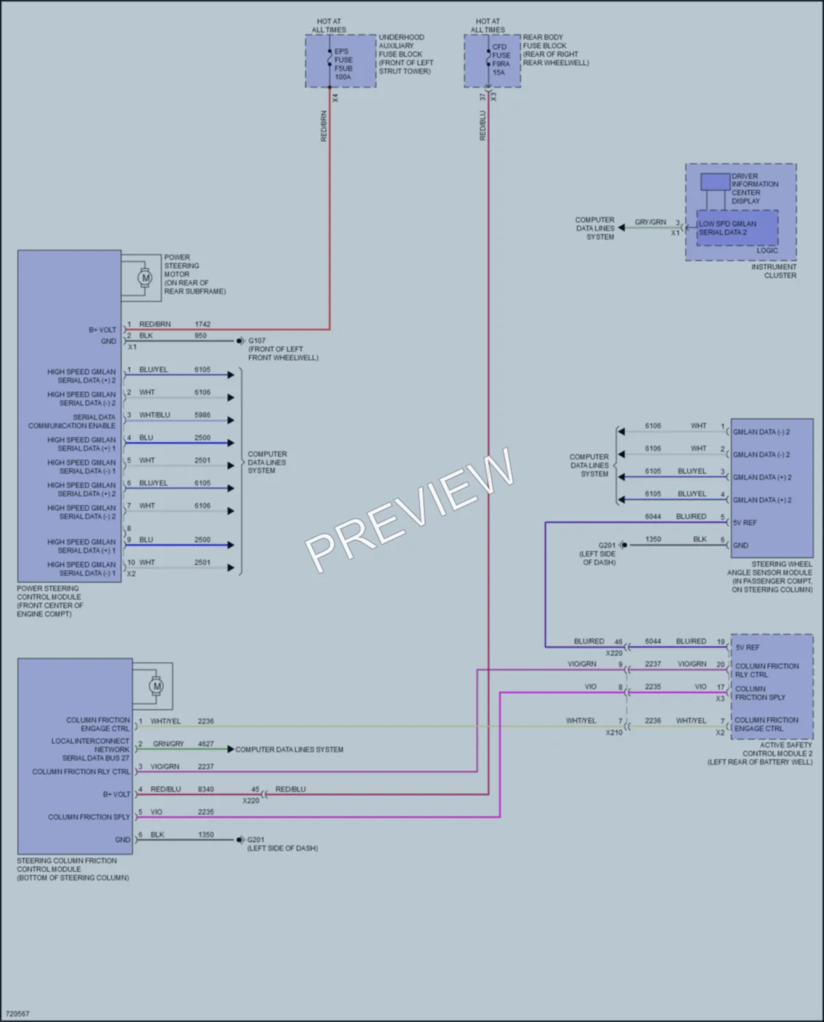 2020 Cadillac CT6V Electronic Power Steering wiring diagram preview