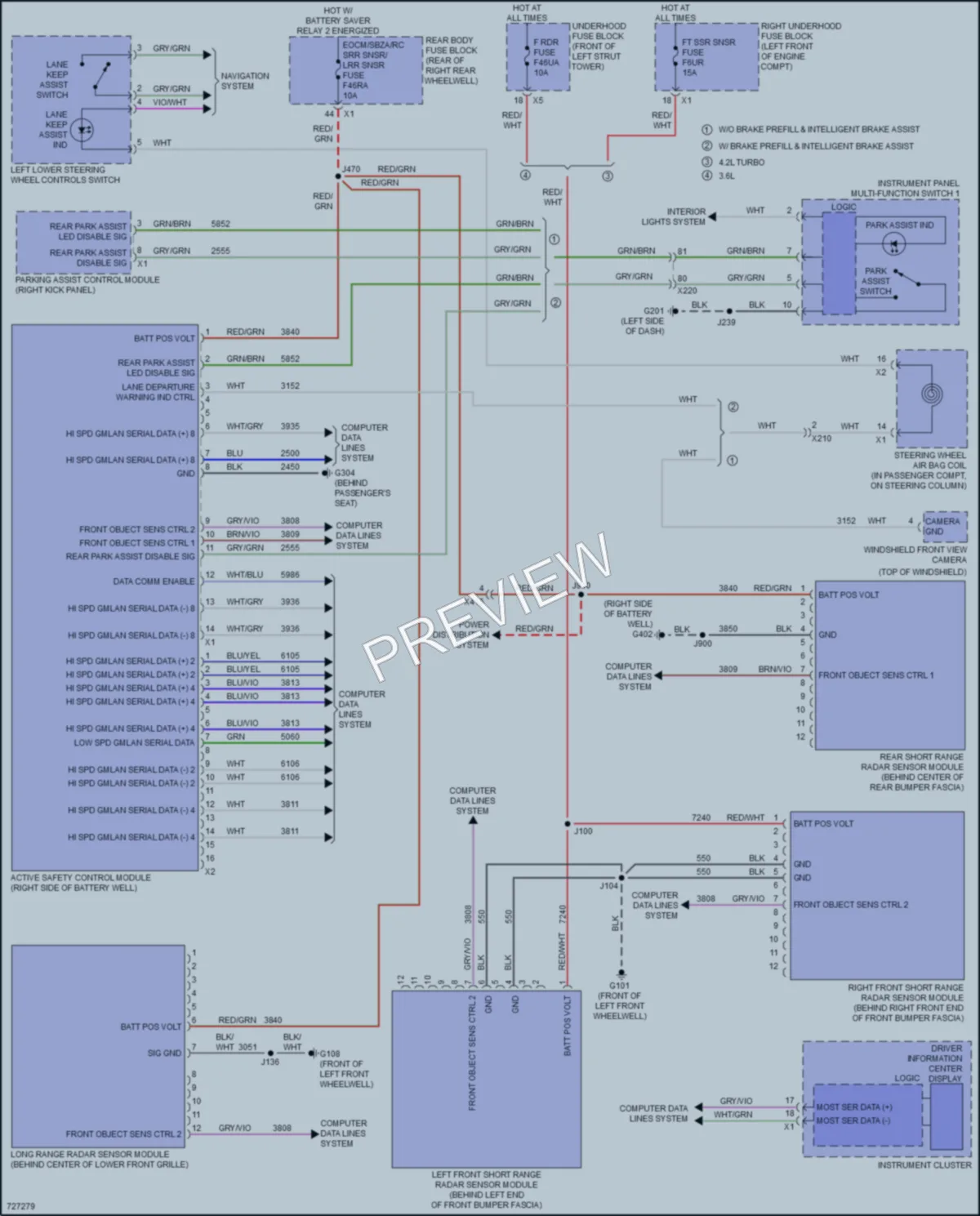 2020 Cadillac CT6V Instrument Cluster wiring diagram preview